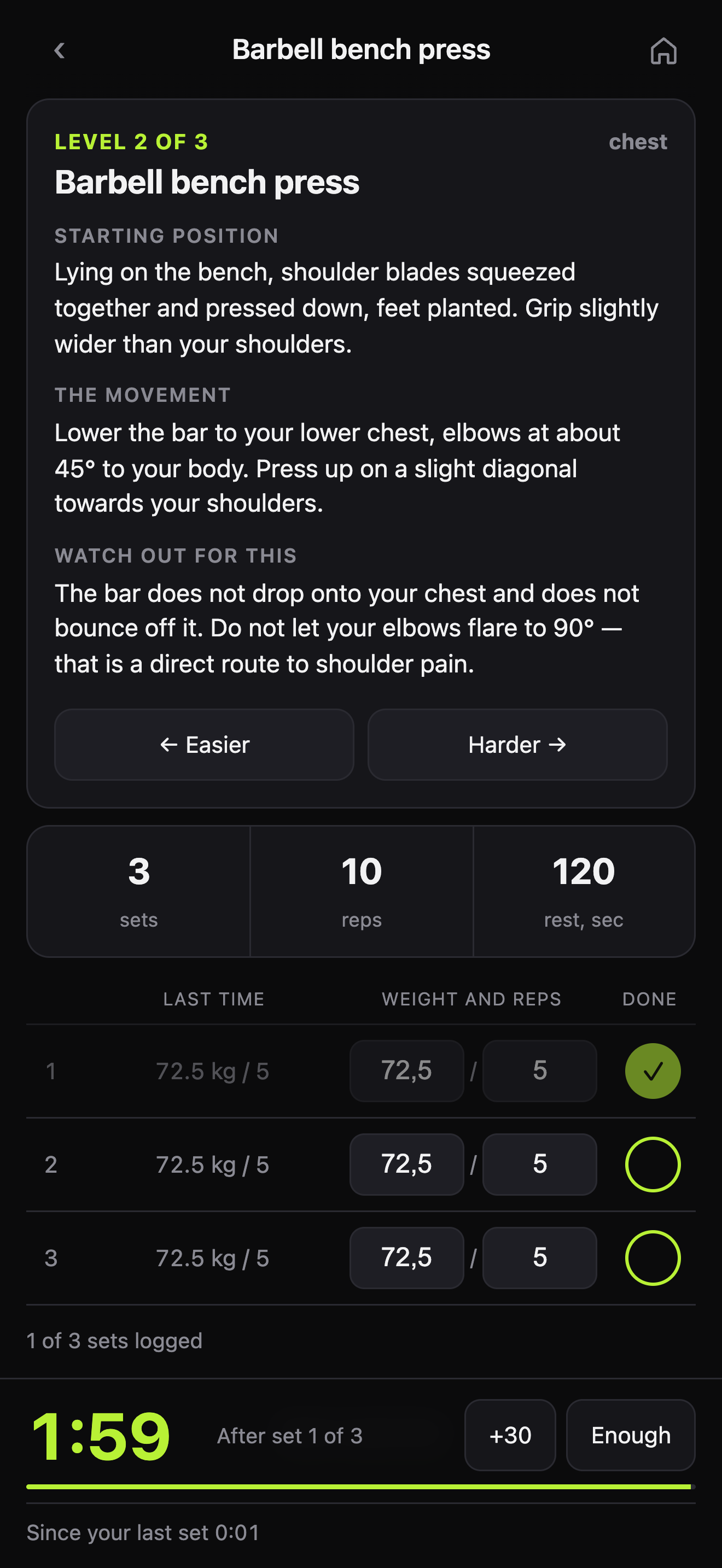 Tapset — timer przerwy między seriami