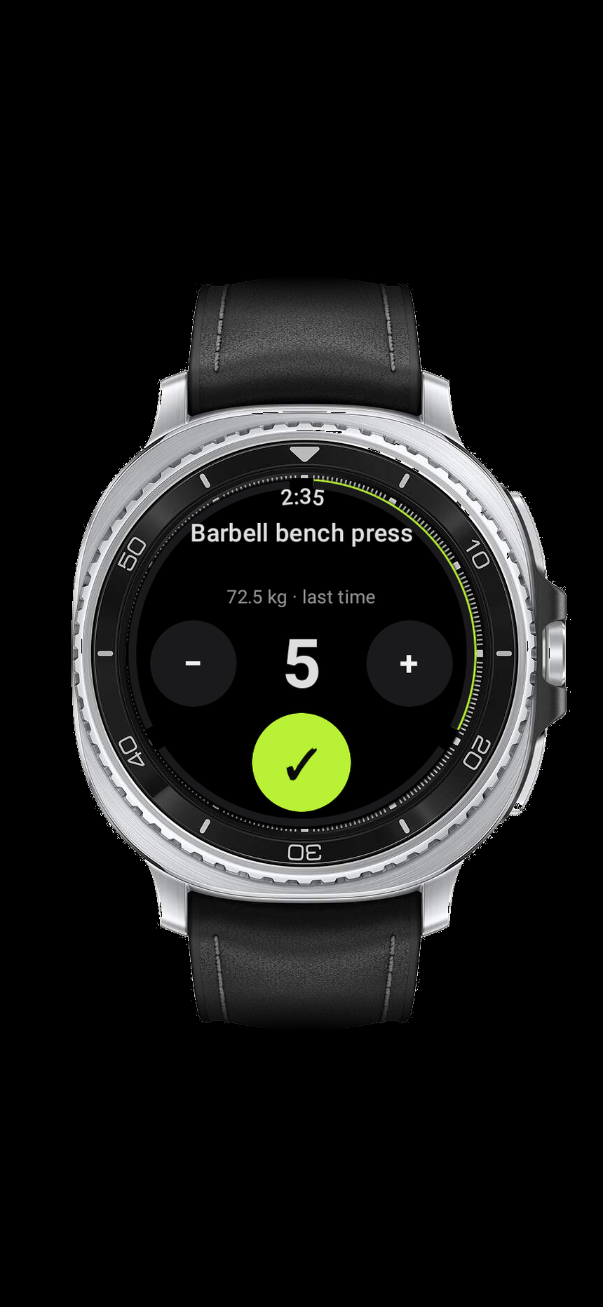 Tapset na zegarku Galaxy Watch 8 Classic — licznik powtórzeń Wear OS
